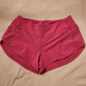 Lululemon Speed Up shorts sonic pink